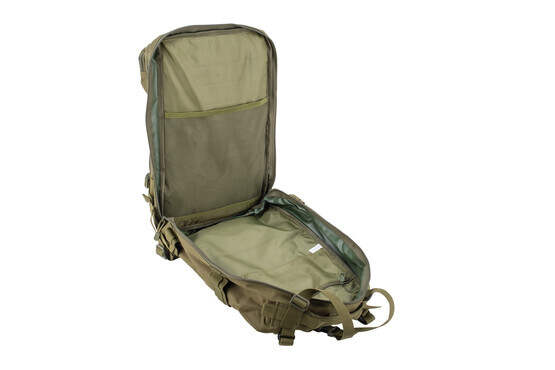Primary Arms Olive Drab Green backpack opened